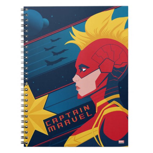 Avengers  Captian Marvel Outer Space Profile Art Notebook