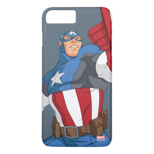 Avengers Cartoon Captain America Character Pose iPhone 8 Plus7 Plus Case