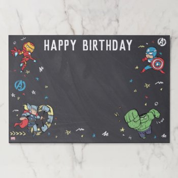 Avengers Chalkboard Birthday Disposable Placemats by avengersclassics at Zazzle