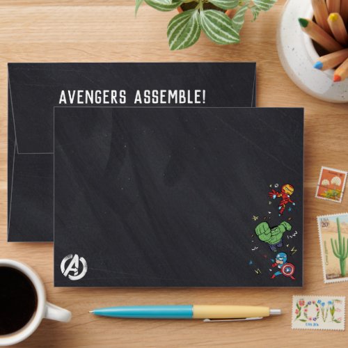 Avengers Chalkboard Birthday Envelope