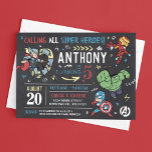 Avengers Chalkboard Birthday Invitation<br><div class="desc">Invite all your family and friends to your child's Avengers themed Birthday with these awesome chalkboard Birthday invites. Personalize by adding all your party details!</div>