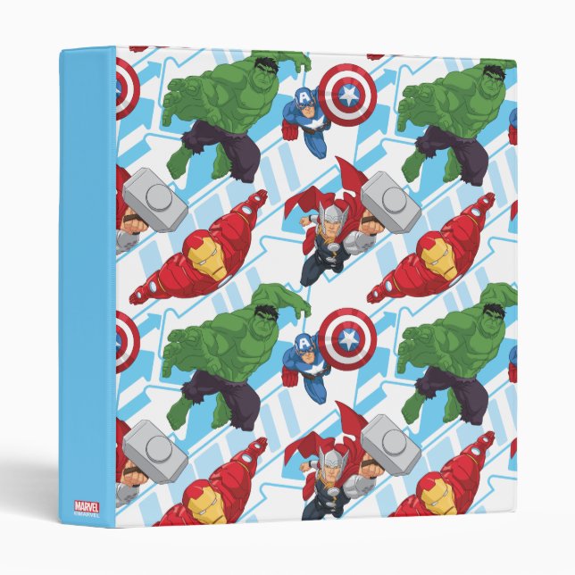 Avengers Character Action Kids Pattern Binder (Front/Spine)