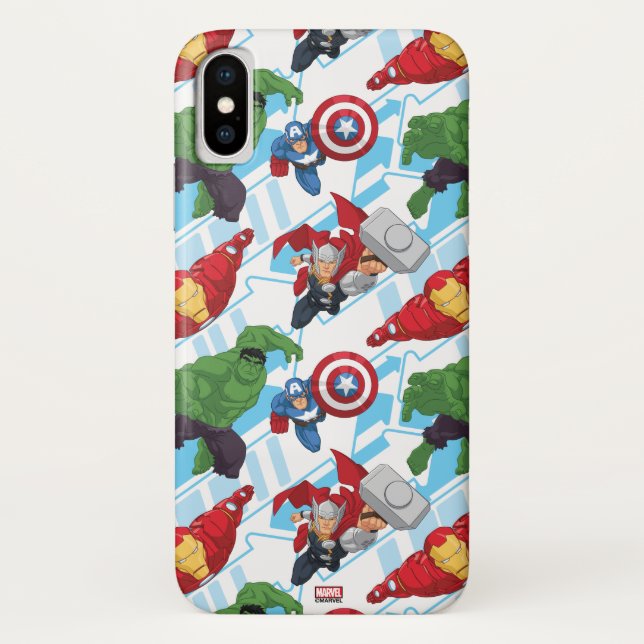 Avengers Character Action Kids Pattern Case-Mate iPhone Case (Back)