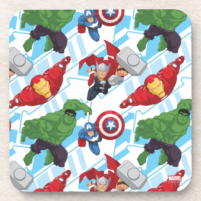 Avengers Character Action Kids Pattern Coaster (Front)
