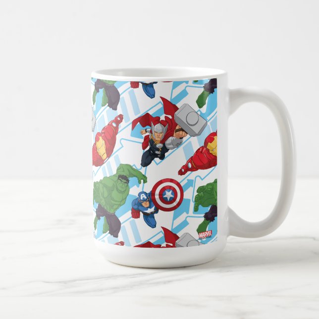 Avengers Character Action Kids Pattern Coffee Mug (Right)