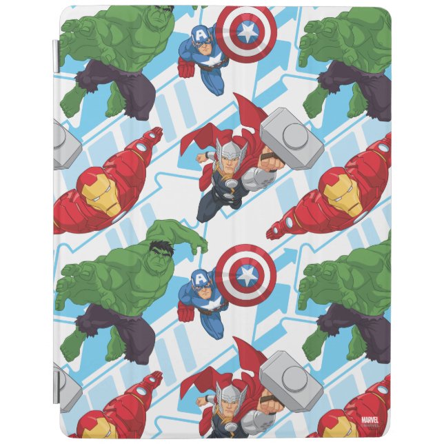 Avengers Character Action Kids Pattern iPad Smart Cover (Front)