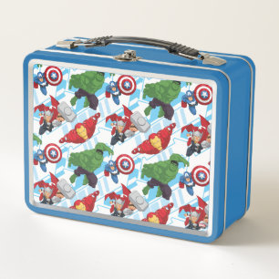 Avengers Character Action Kids Pattern Metal Lunch Box