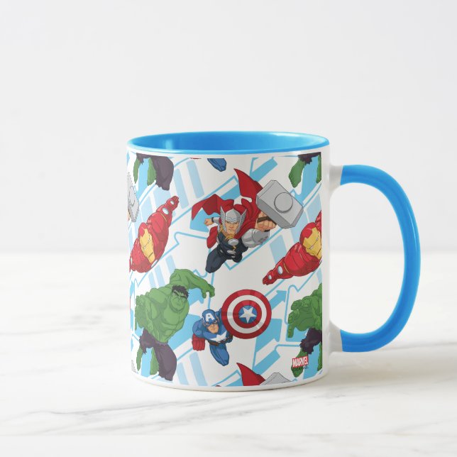 Avengers Character Action Kids Pattern Mug (Right)