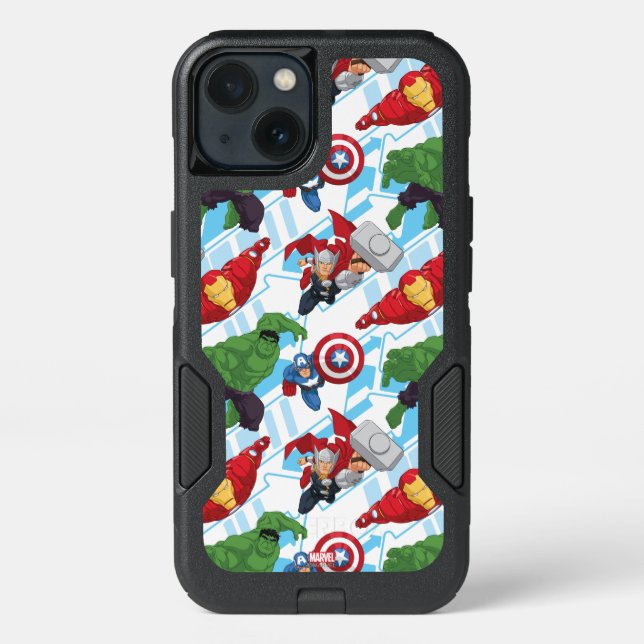 Avengers Character Action Kids Pattern Otterbox iPhone Case (Back)