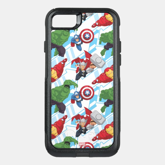 Avengers Character Action Kids Pattern Otterbox iPhone Case (Back)