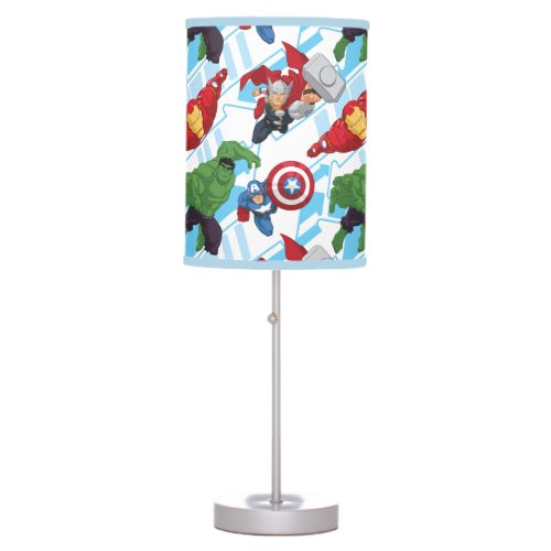 Avengers Character Action Kids Pattern Table Lamp
