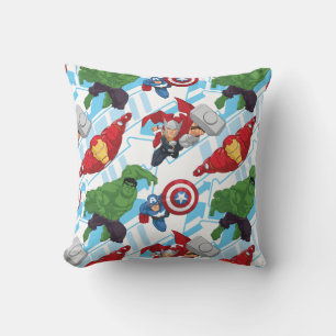 Avengers Character Action Kids Pattern Throw Pillow