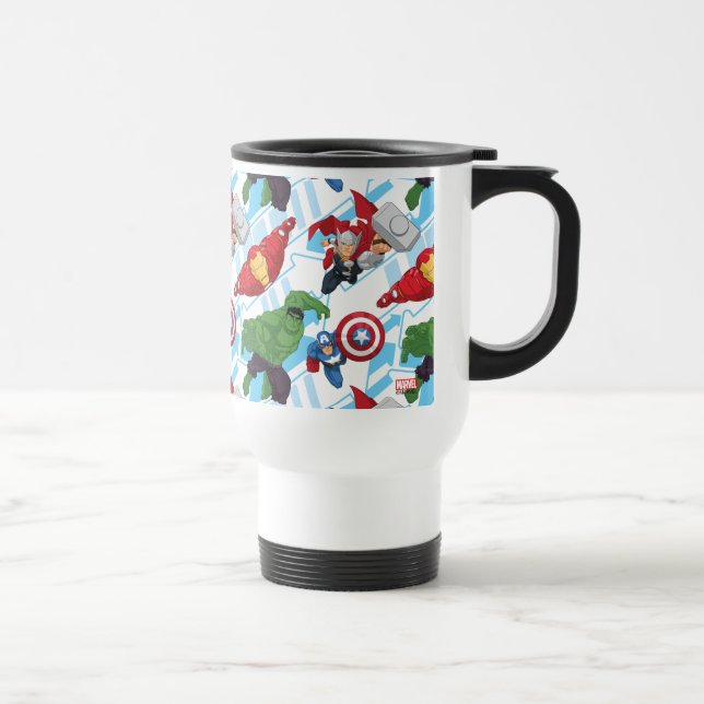 Avengers Character Action Kids Pattern Travel Mug (Right)