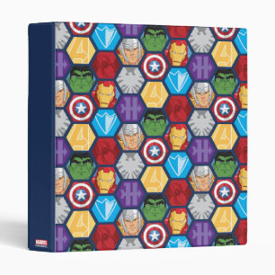 Avengers Character Faces & Logos Badge 3 Ring Binder