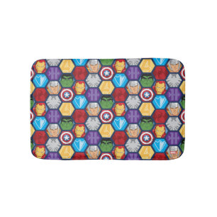Avengers Character Faces & Logos Badge Bathroom Mat