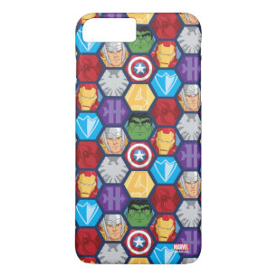 Avengers Character Faces & Logos Badge iPhone 8 Plus/7 Plus Case