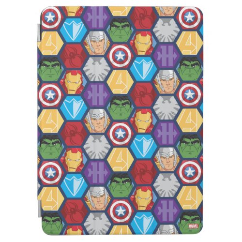 Avengers Character Faces  Logos Badge iPad Air Cover