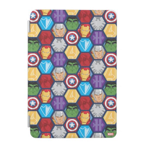 Avengers Character Faces  Logos Badge iPad Mini Cover