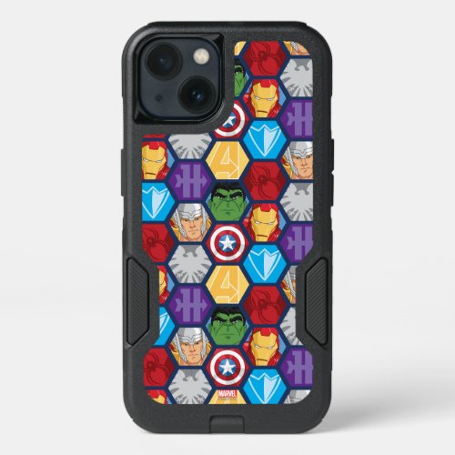 Avengers Character Faces  Logos Badge iPhone 13 Case