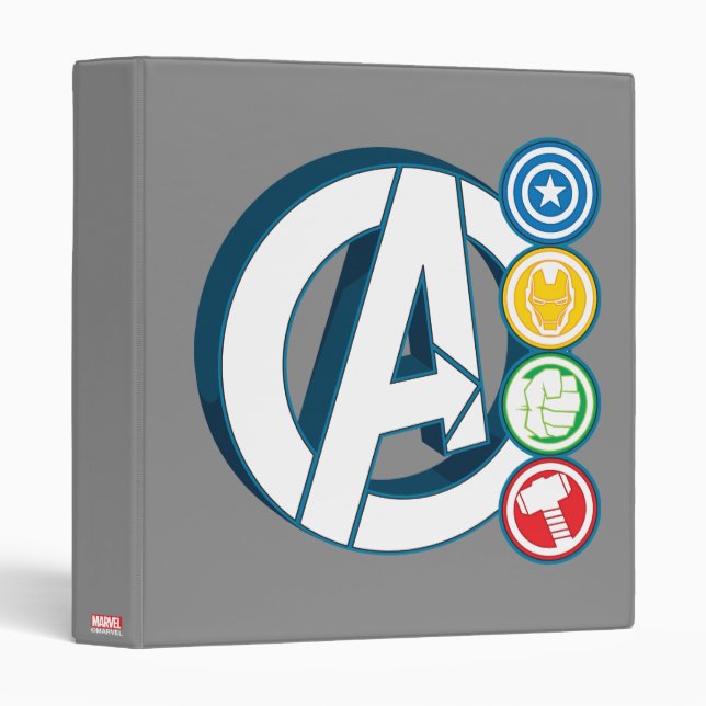 Avengers Character Logos Binder (Front/Spine)