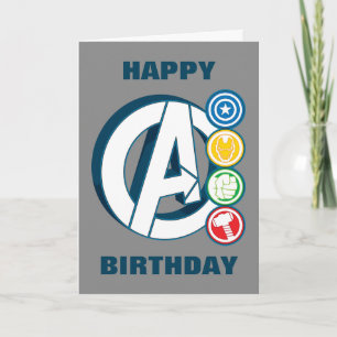 Avengers Character Logos Card