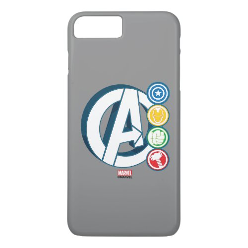 Avengers Character Logos iPhone 8 Plus7 Plus Case