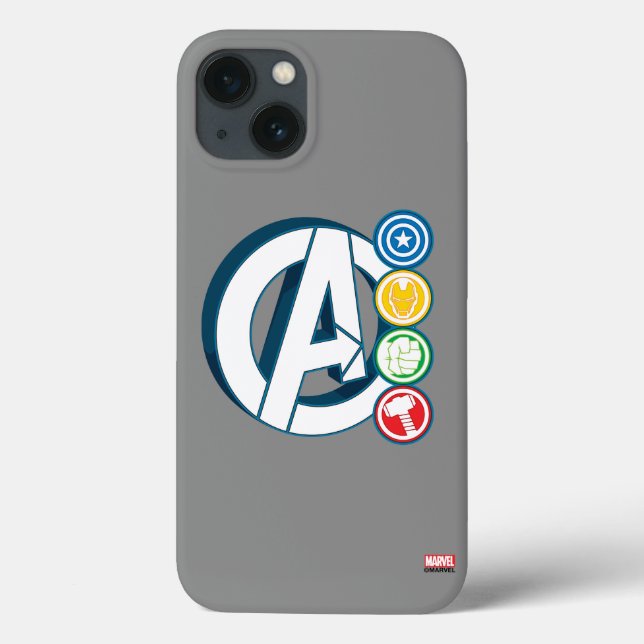 Avengers Character Logos Case-Mate iPhone Case (Back)