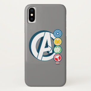 Avengers Character Logos iPhone X Case