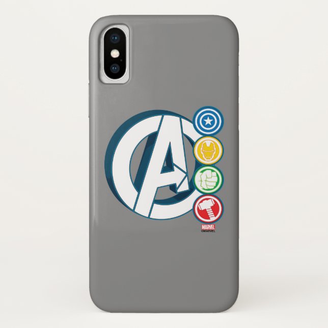 Avengers Character Logos Case-Mate iPhone Case (Back)