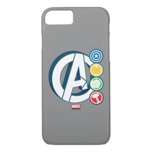 Avengers Character Logos iPhone 87 Case