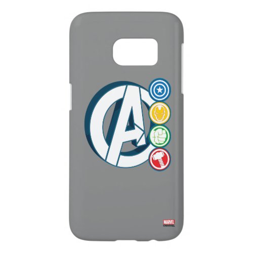 Avengers Character Logos Samsung Galaxy S7 Case