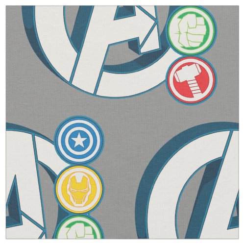 Avengers Character Logos Fabric