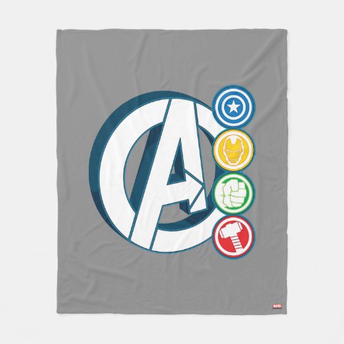 Avengers Character Logos Fleece Blanket