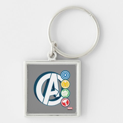 Avengers Character Logos Keychain