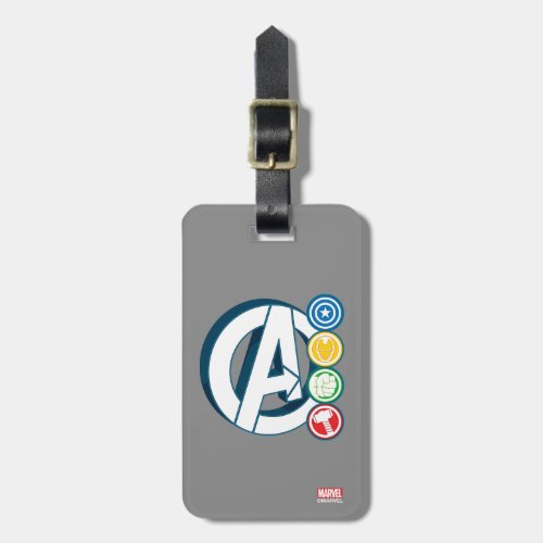 Avengers Character Logos Luggage Tag