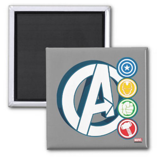 Avengers Character Logos Magnet