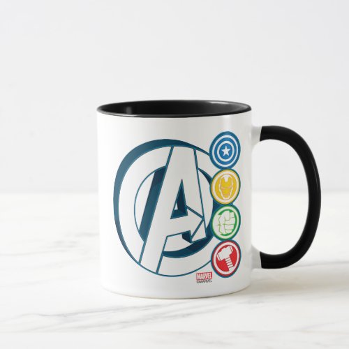 Avengers Character Logos Mug