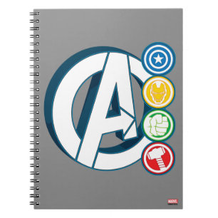 Avengers Character Logos Notebook