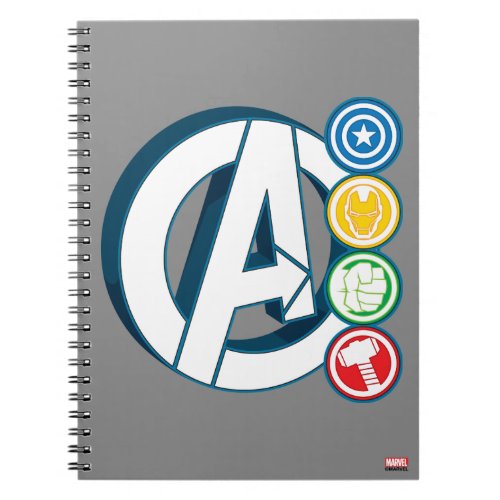 Avengers Character Logos Notebook