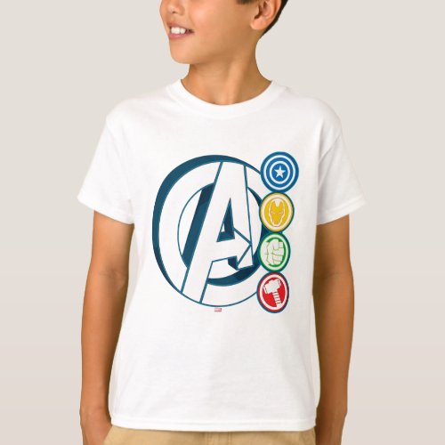 Avengers Character Logos T_Shirt