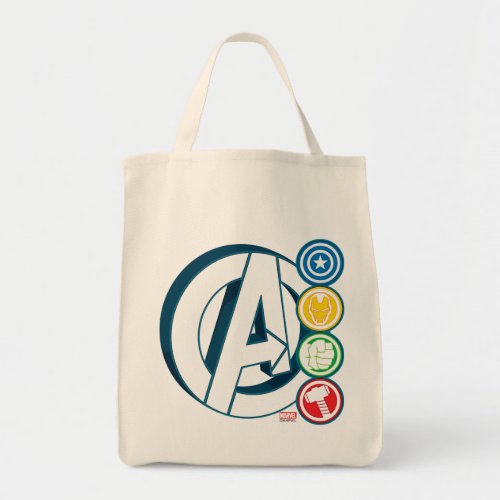 Avengers Character Logos Tote Bag