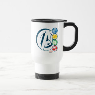 Avengers Character Logos Travel Mug