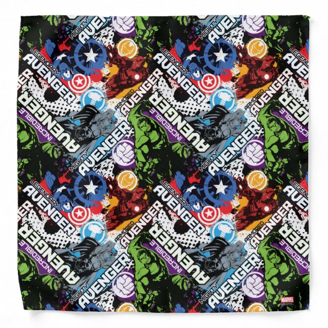 Avengers Character Pattern Bandana (Front)