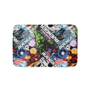 Avengers Character Pattern Bathroom Mat