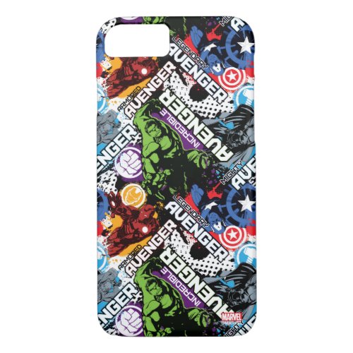 Avengers Character Pattern iPhone 87 Case