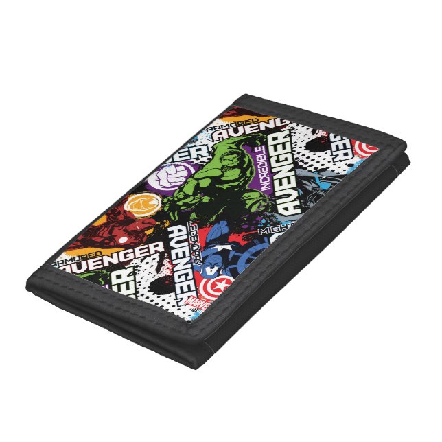 Avengers Character Pattern Leather Tri-fold Wallet (Bottom)