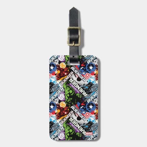 Avengers Character Pattern Luggage Tag