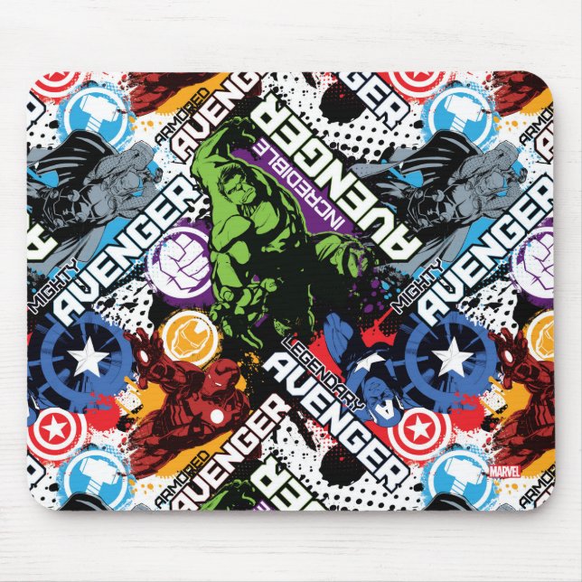 Avengers Character Pattern Mouse Pad (Front)