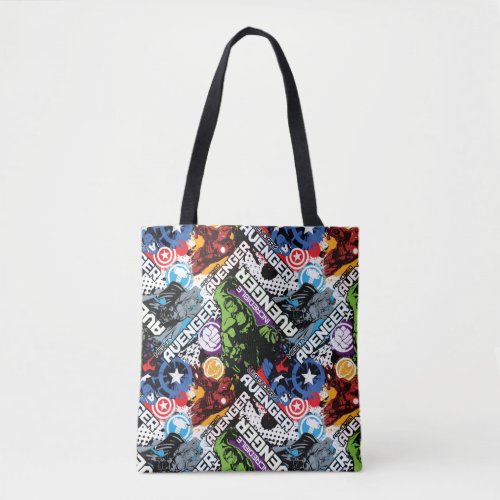 Avengers Character Pattern Tote Bag