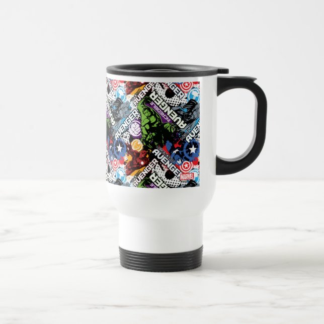 Avengers Character Pattern Travel Mug (Right)